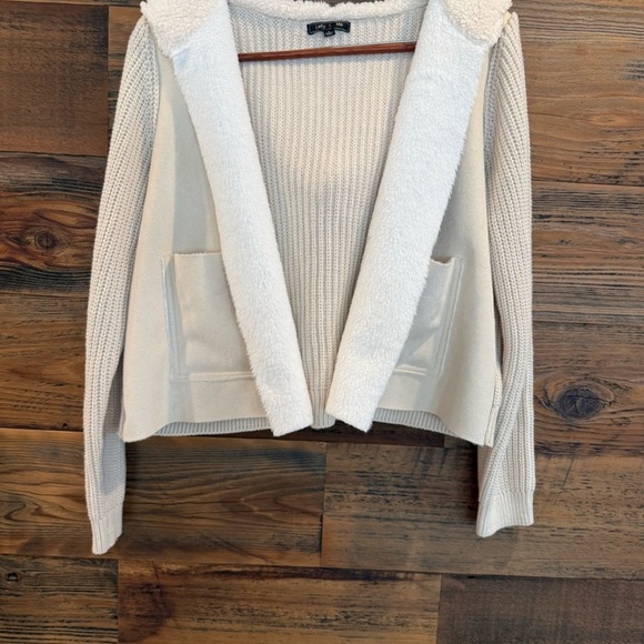 LETY & ME Fleece Hooded Knit Cardigan-Jacket EUC - Picture 2 of 10